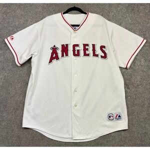 Vintage Majestic Anaheim Angels Francisco Rodriguez 57 Jersey Mens 52 White MLB